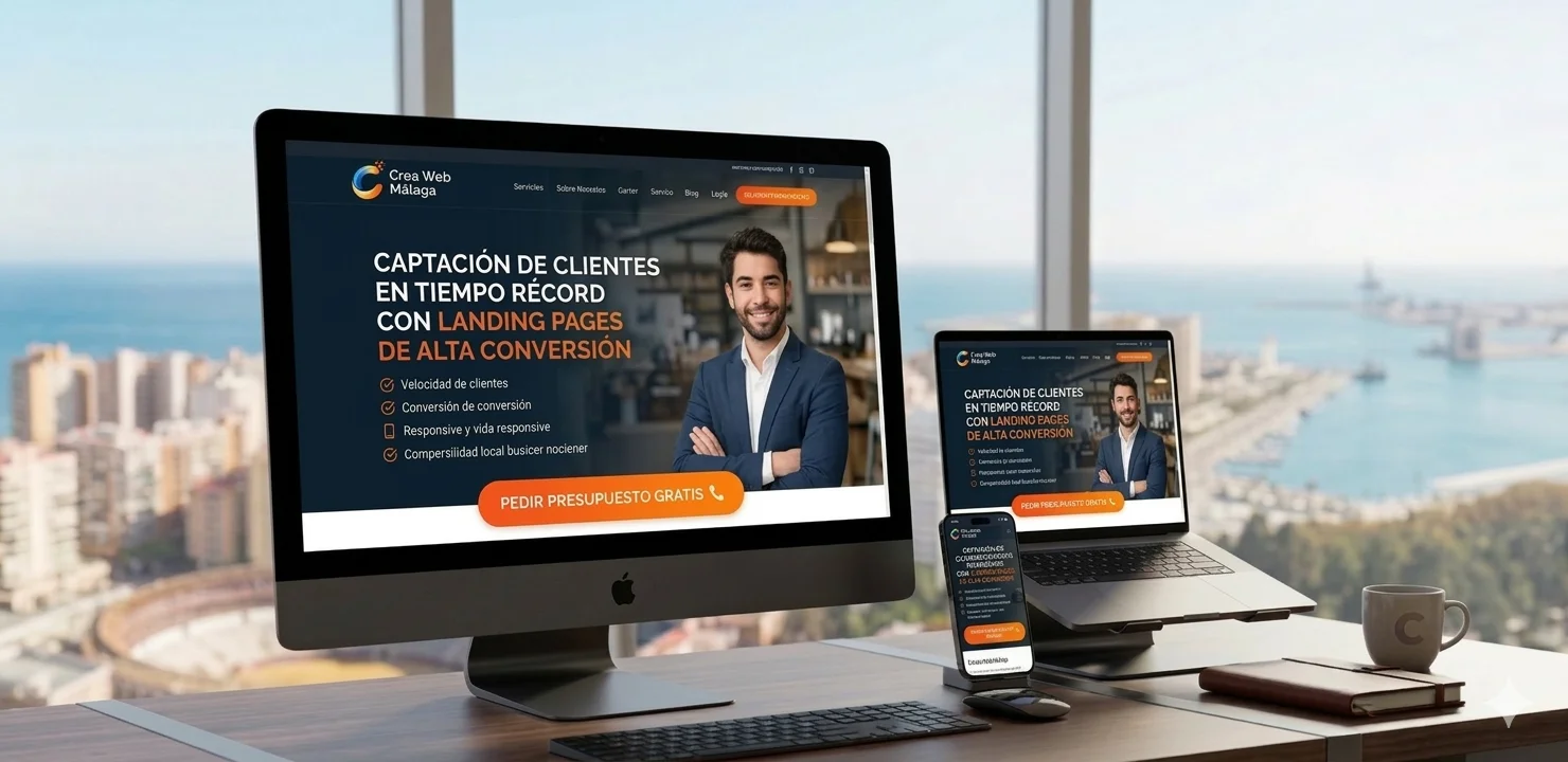 Creación de Landing Page de alta conversión en Málaga para campañas de Google Ads y marketing digital