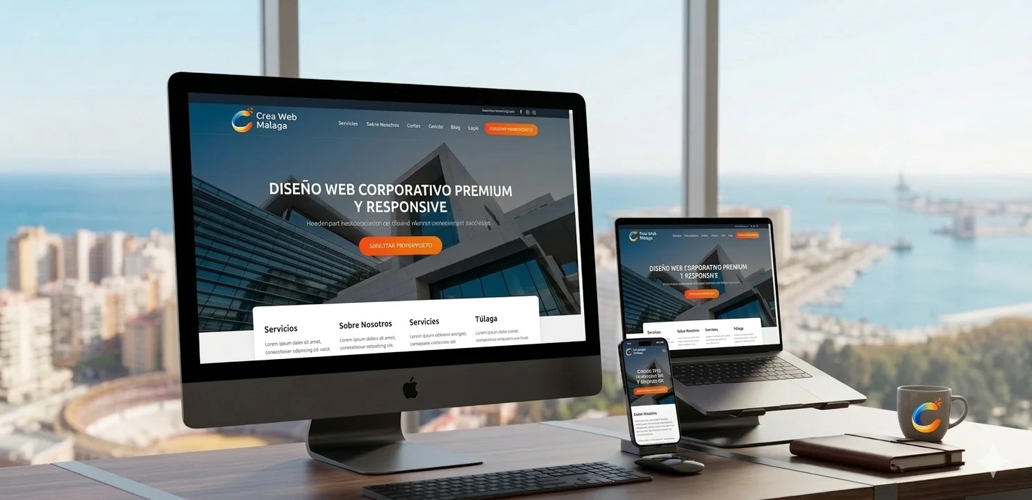 Diseño web corporativo en Málaga para clínicas y despachos profesionales con arquitectura SEO local
