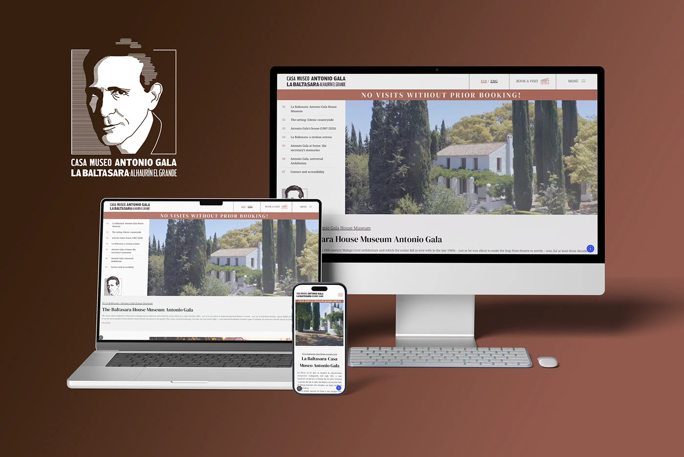 Diseño web corporativo en Málaga realizado por Crea Web Málaga para casa museo la baltasara