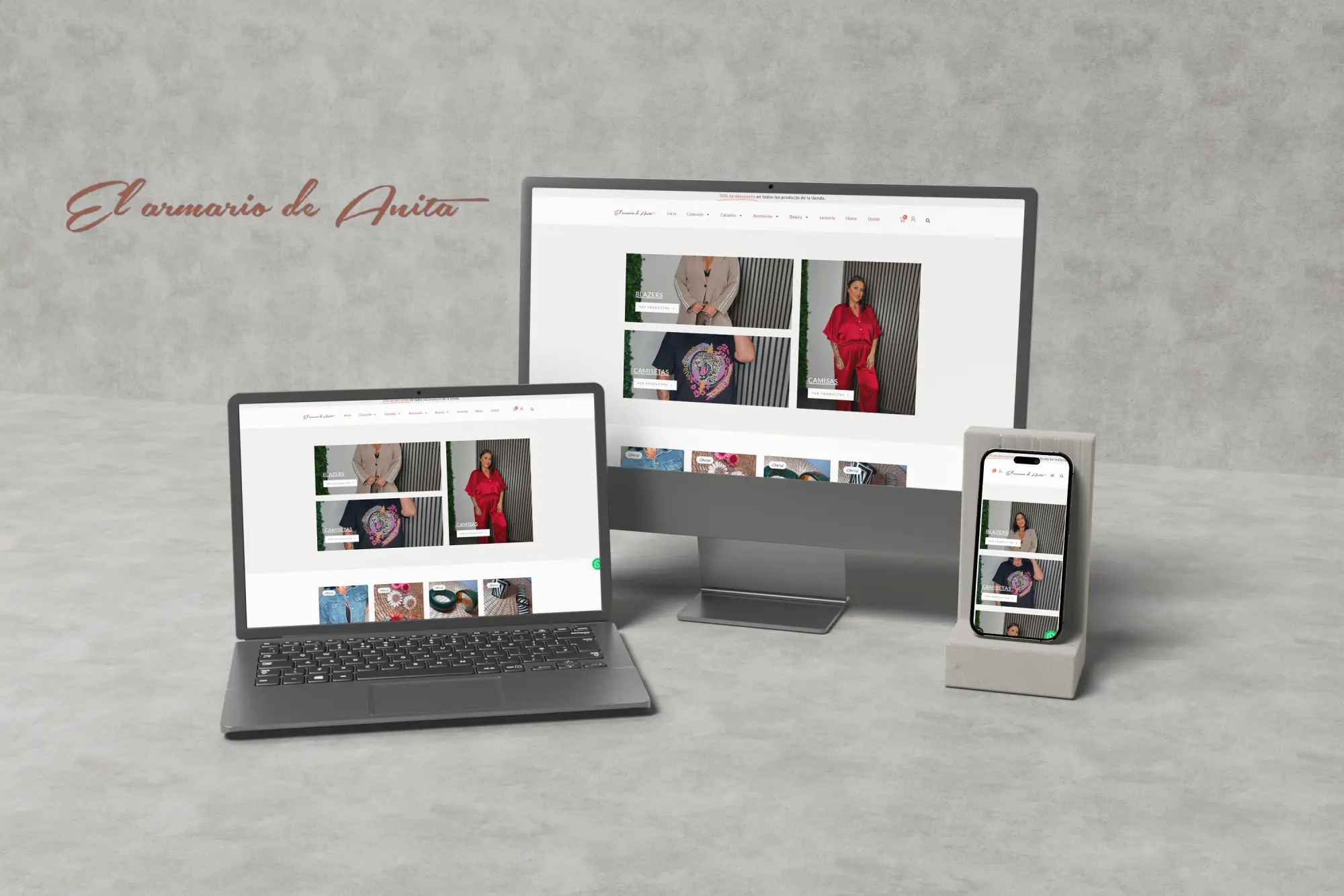 El armario de anitha - Diseño web por Crea web málaga