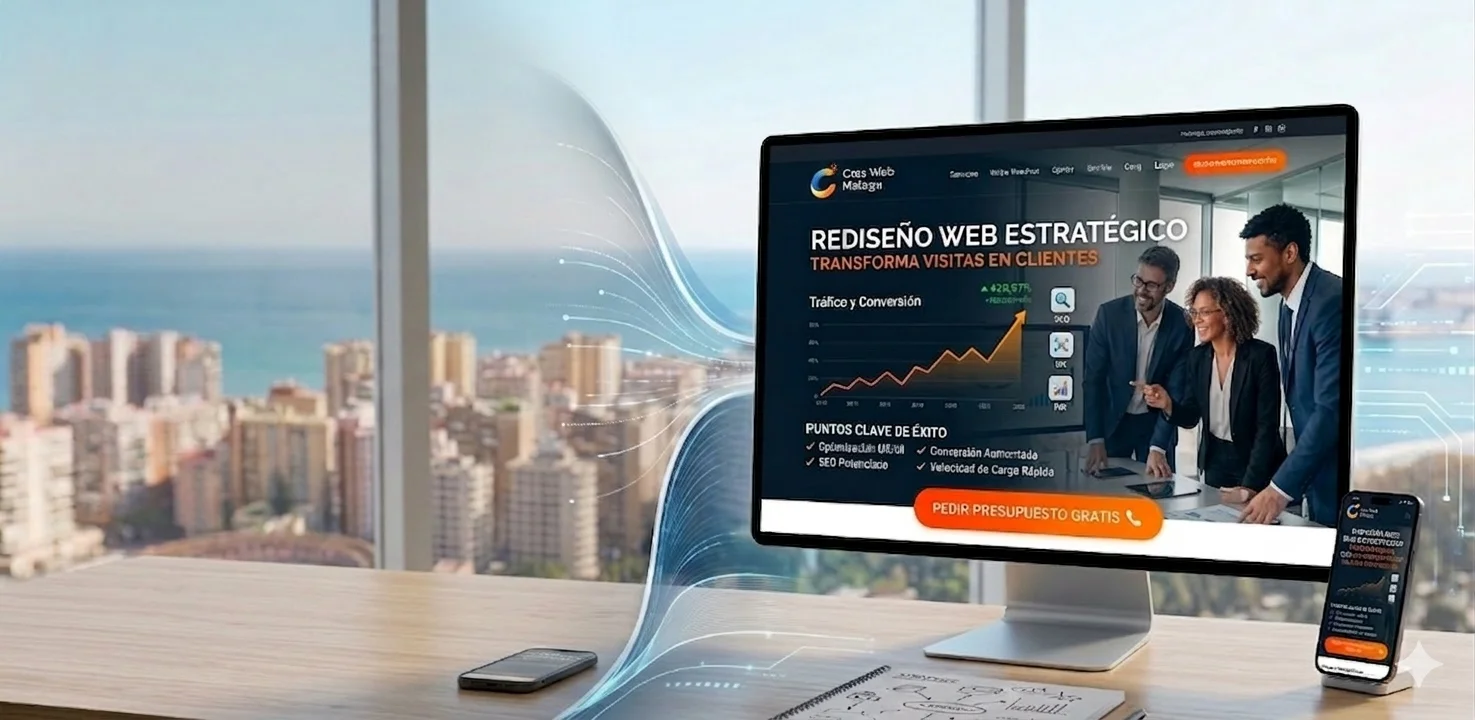Servicio de rediseño web en Málaga y Fuengirola para actualizar páginas obsoletas a estándares de 2026